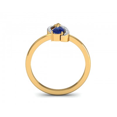 Sary Blue sapphire & diamond Ring in gold